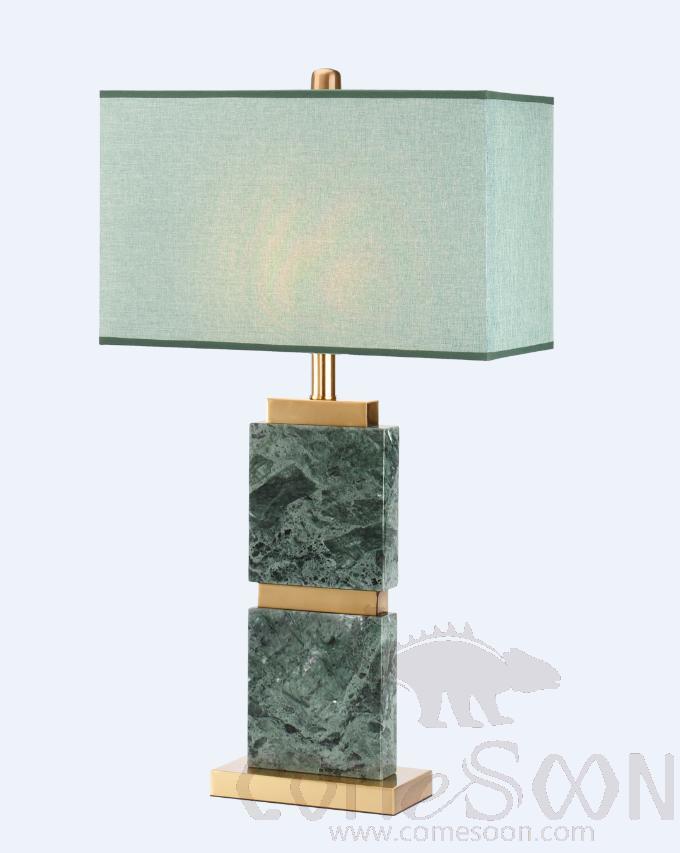 Marble Table Lamp-Marble + Metal + Fabric，5W,warm，400*200*720mm