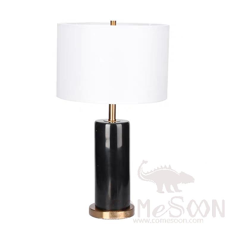 Marble Table Lamp-Marble + Metal + Fabric，5W,warm，380*380*680mm