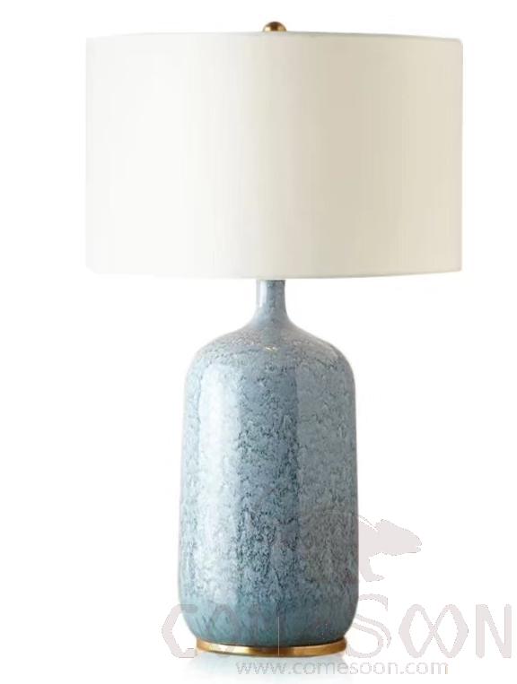 Marble Table Lamp-Ceramic + Metal + Fabric，5W,warm，360*360*650mm