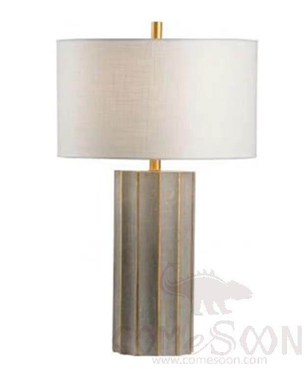 Marble Table Lamp-Ceramic + Metal + Fabric，5W,warm，380*380*660mm