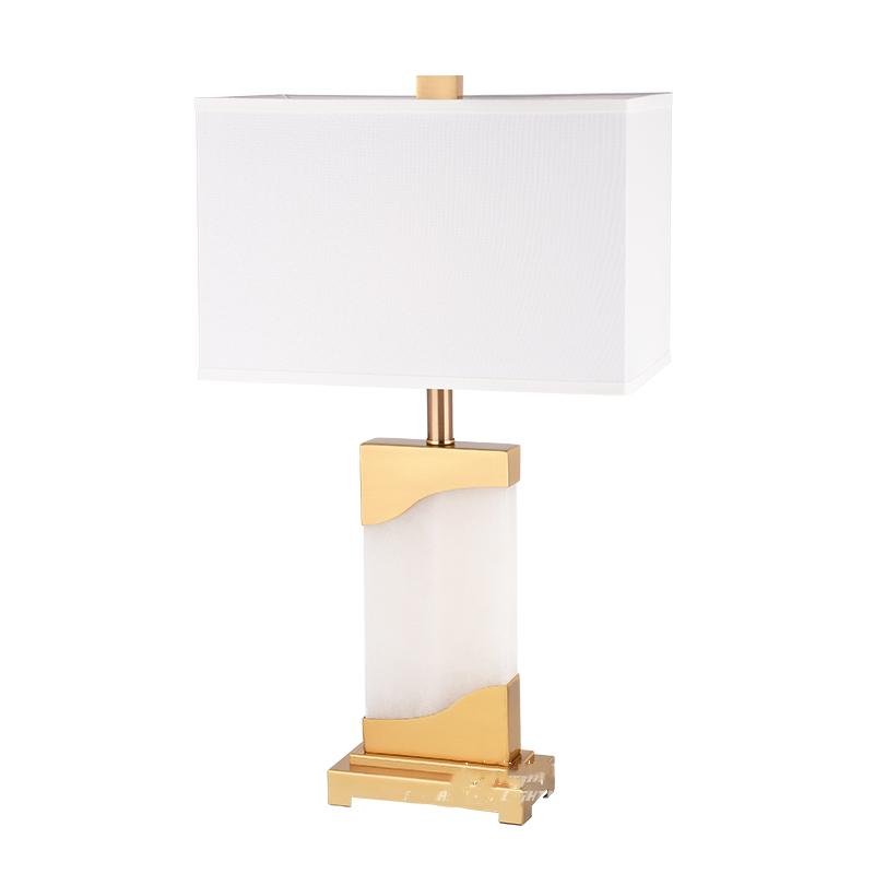 Marble Table Lamp-Marble + Metal + Fabric，5W,warm，400*200*690mm