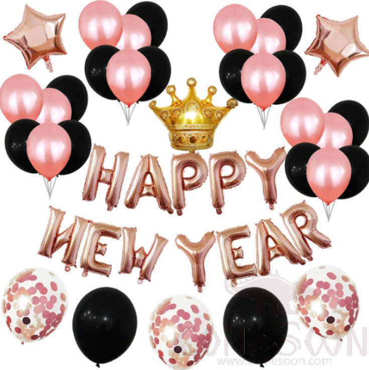 Rose Golden  NY Balloon set