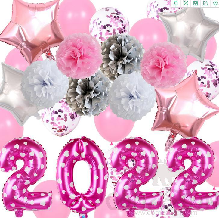 Pink  NY Balloon set