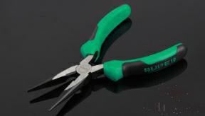 Long Nose Pliers 6&quot;，High Carbon Steel + Pp &amp; Tpr Handle