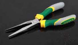 Long Nose Pliers 8&quot;，Cr-V Alloy Steel + Pp &amp; Tpr Handle