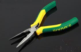 Long Nose Pliers 6&quot;，Cr-V Chrome Vanadium Steel + Pp &amp; Tpr Handle