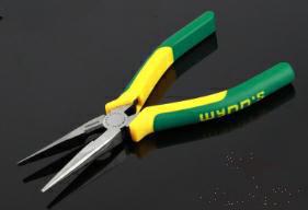 Long Nose Pliers 8&quot;，Cr-V Alloy Steel + Pp &amp; Tpr Handle