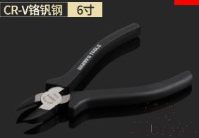 Diagonal Pliers 6&quot;，Cr-V Chrome Vanadium Steel + Pp &amp; Tpr Handle