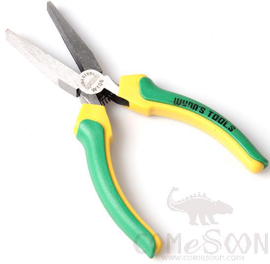 Flat Nose Pliers 6&quot;，High Carbon Steel + Pp &amp; Tpr Handle
