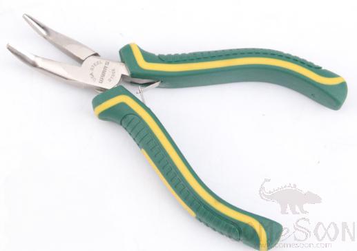 Toothless Curved Nose Pliers 5&quot;，High Carbon Steel + Pp &amp; Tpr Handle