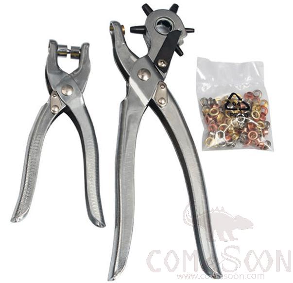 Belt Punching Pliers Set 3Pcs，High Carbon Steel