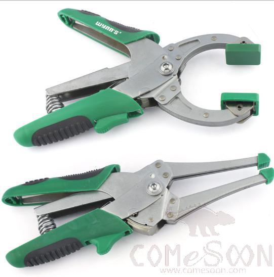 Ratchet Clamp  2Pc Set，Alloy Steel + Plastic Handle