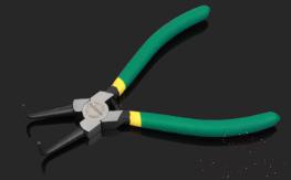 Internal Bent Circlip Pliers 7&quot;，High Carbon Steel