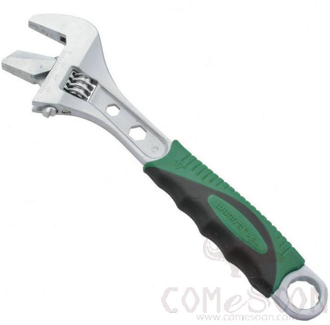 Multi-Function Adjustable Wrench 12&quot;，Alloy Steel + Plastic Handle