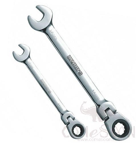 Flexible Head Ratchet Metric Spanner Open End And Ring Wrenches  19Mm，Cr-V Chrome Vanadium Steel