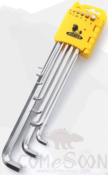 Z-Shaped  Hex Key Wrench Set 9Pcs，Cr-V Chrome Vanadium Steel