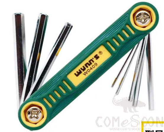 Folding Hex Key   Set 8Pcs，Chrome Vanadium Steel