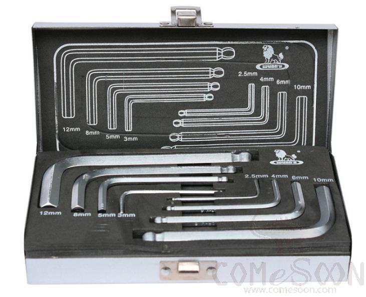 Ball Head End Hex Key Set 8Pcs，Chrome Vanadium Steel