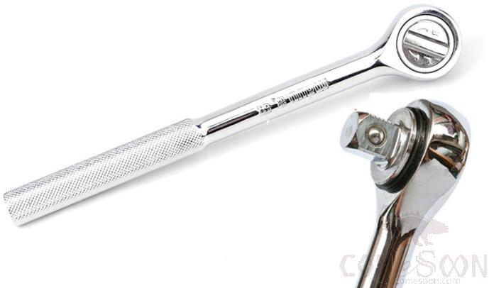 Quick Release Reversible Socket Ratchet Wrench 1/2&quot;，Chrome Vanadium Steel + Pp &amp; Tpr Plastic Handle