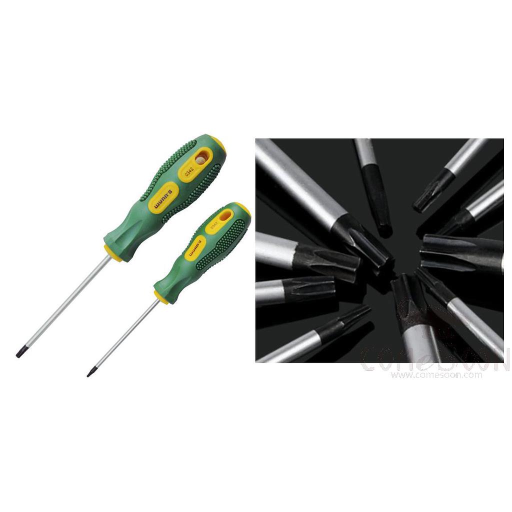 Torx Screwdriver T5 ，Chrome Vanadium Steel + Plastic Handle