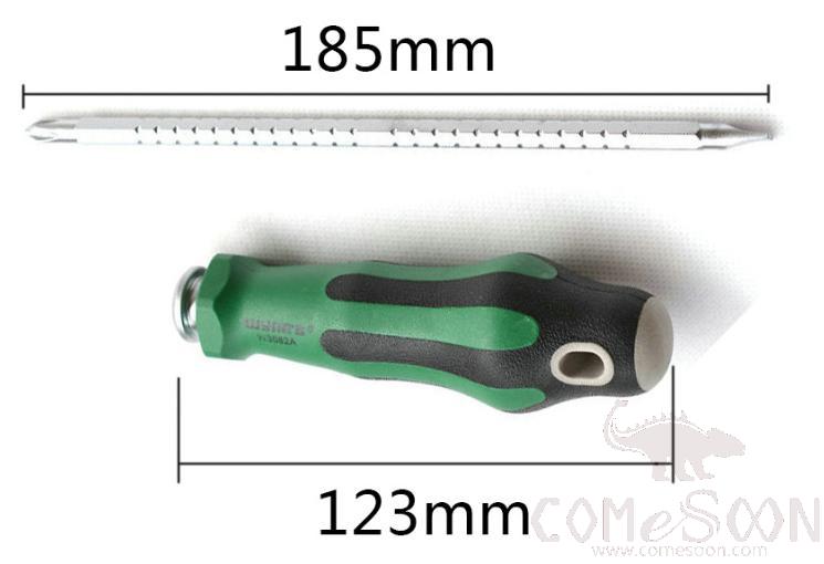 Telescopic Dual-Purpose Screwdriver，Chrome Vanadium Steel + Plastic Handle