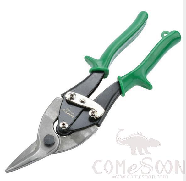 Aviation Shear 10&quot; (Left Curved Cutting Head)，High Carbon Steel + Rubberized Handle