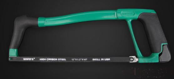 Heavy-Duty Hacksaw，Aluminum Alloy + Rubberized Handle