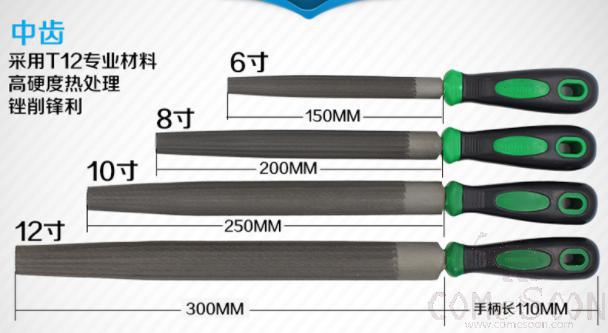 10&quot; Semicircular File，High Carbon Steel + Plastic Handle