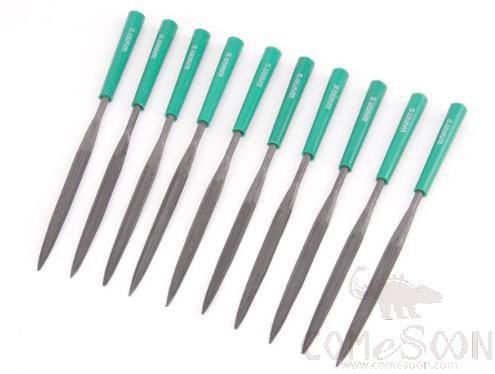 3*140Mm Semicircle File 10 Piece Set，High Carbon Steel + Plastic Handle