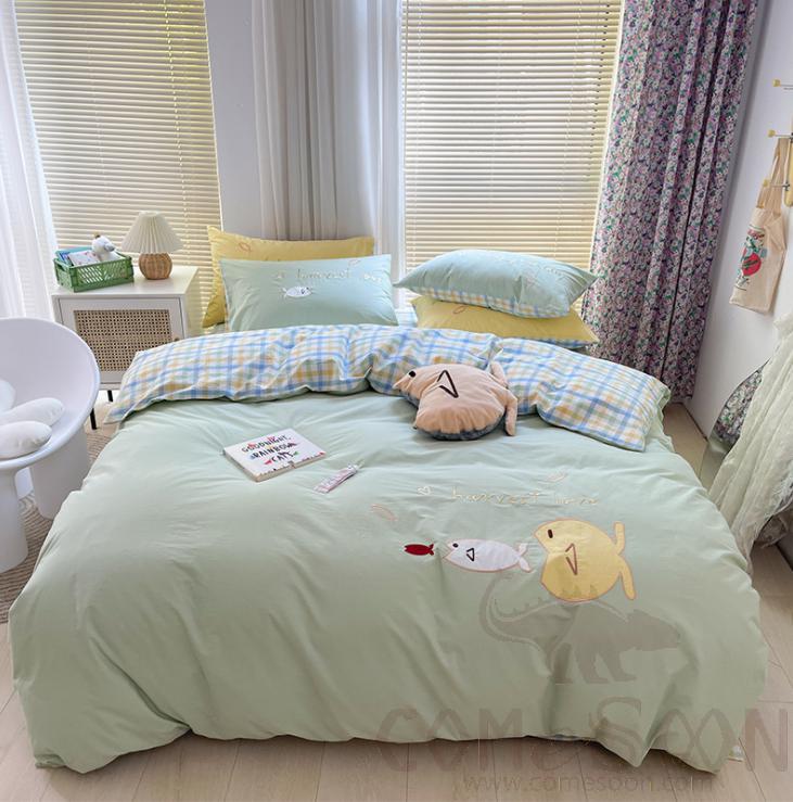 Bed Linens,Cotton,4 Piece Set(For W150&amp;180 cm Bed)