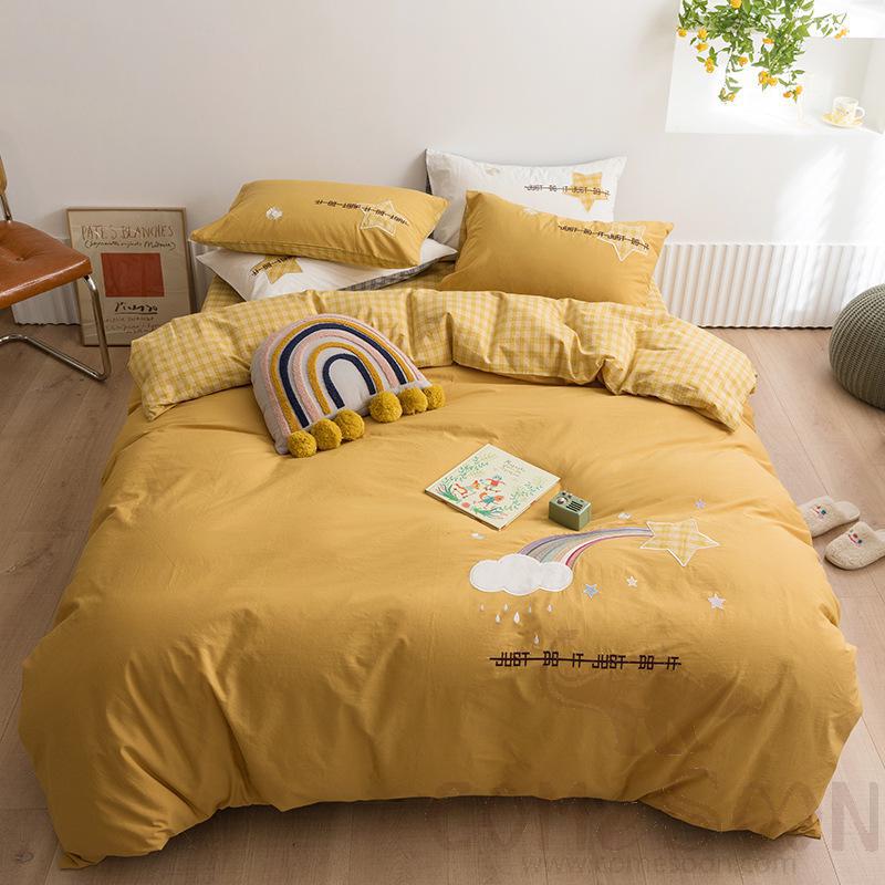 Bed Linens,Cotton,4 Piece Set(For W150&amp;180 cm Bed)