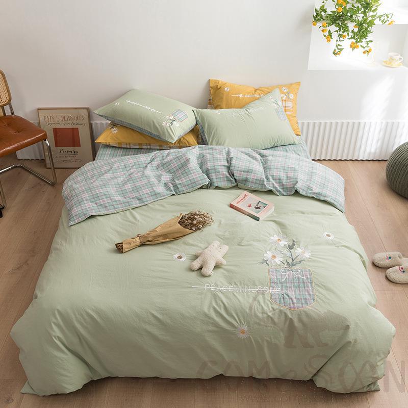 Bed Linens,Cotton,4 Piece Set(For W150&amp;180 cm Bed)