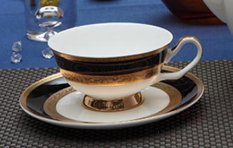 Bonechina Black Golden Luxury Coffee Cup 200ml Luxury