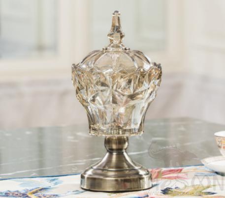 High Feet Glass Sugar Bowl
