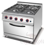 4-Burner Gas Range With Gas Oven, Dimension:700*750*920mm, OvenDimensions:560*600*270mm