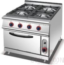 Gas 4-Burner Range with Gas Oven, Dimension:800*900*920mm, Oven Dimension:560*700*270mm