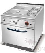 Gas Bain Marie with Cabinet, Dimension:800*900*920mm, Power Supply:6 KW