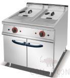 Electric 2-Tank Fryer with Cabinet, Dimension:700*750*920mm, Capacity: 28+- X 2L