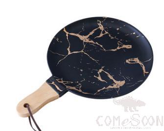 Plate Black Golden
