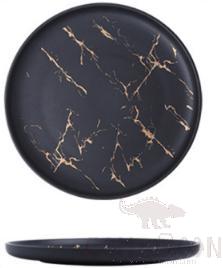 Plate Black Golden