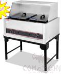 2-Tank 2-Basket standing Electric Fryer, Dimension:840*510*810mm, Capacity:21+21L