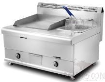 Electric Griddle With Gas Fryer, Size:760*650*550mm, Power: 12KW/Hour