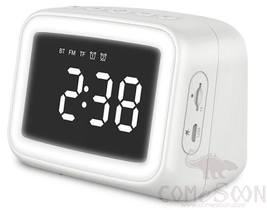 Bluetooth alarm speaker - built in lithium battery,White,3W