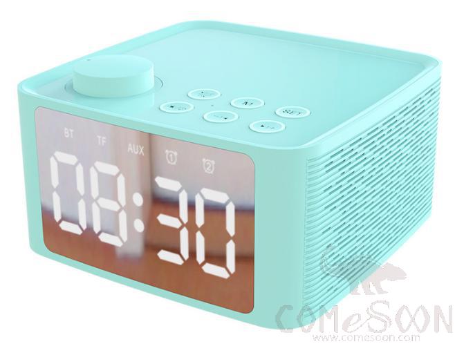 Bluetooth alarm speaker - built in lithium battery,Green,10W