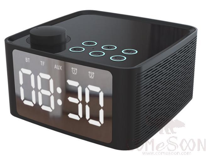 Bluetooth alarm speaker - built in lithium battery,Black,10W