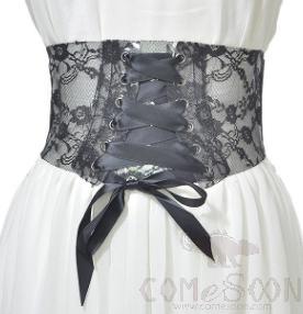 Belt-PVC plastic+lace cloth