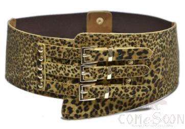 Belt-suede+imitation leather+metal