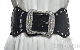 Belt-elastic belt+imitation leather+water drill+metal
