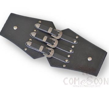 Belt-imitation leather+elastic belt+alloy buckle