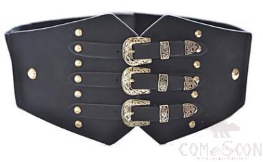 Belt-imitation leather+elastic belt+alloy buckle